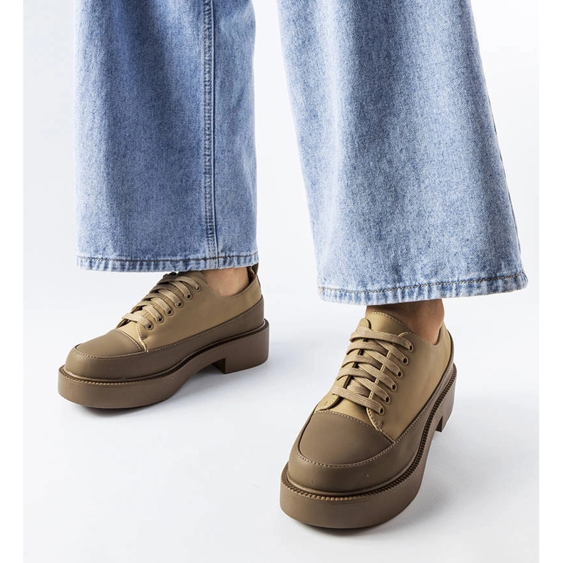 Pantofi plat maro de la Merico 1