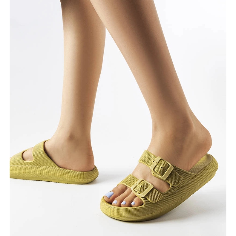 Glisoare de cauciuc verde cu catarame de la Padova 1