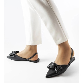 Balerini negri Bonarcado cu toc deschis negru 1