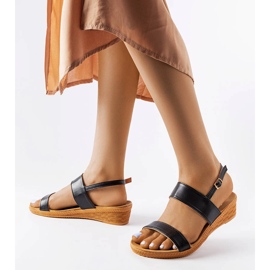 Sandale cu pană negre de la Grottazzolina negru 1