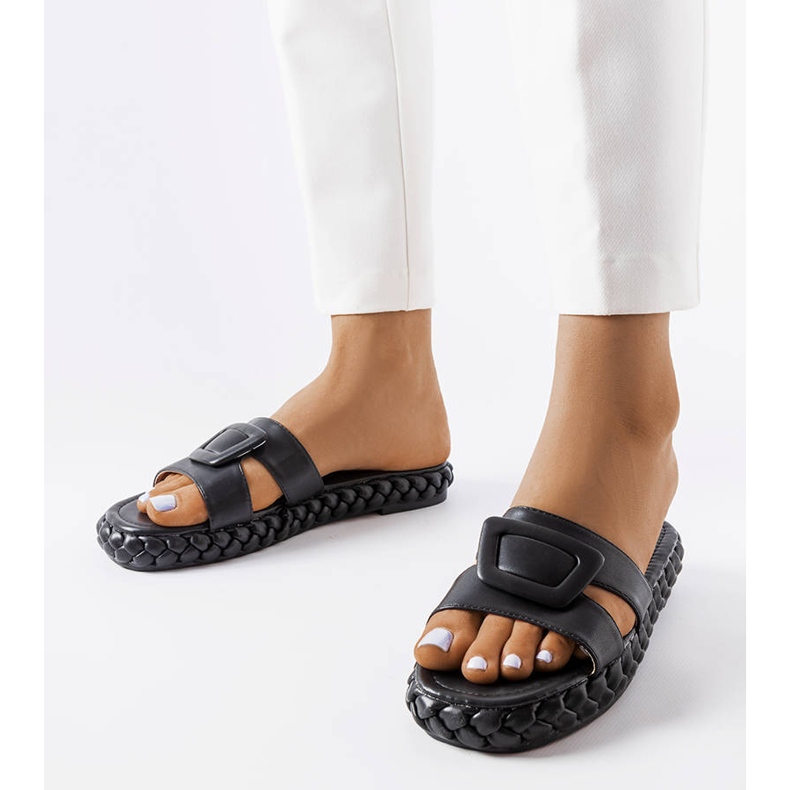 Sandale cu platformă negre de la Francesco negru 1