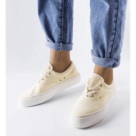 Tenisi galbeni cu platformă de la Big Star LL274144 1