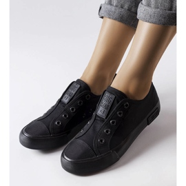 Tenisi negri cu slip-on de la Big Star LL274161 negru 1
