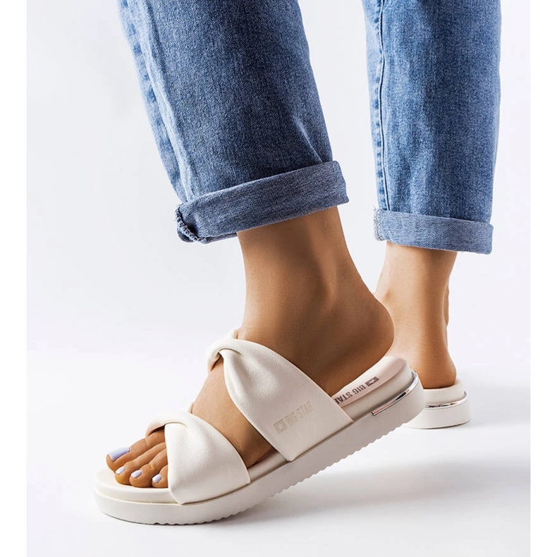 Papuci albi Big Star LL274A121 2