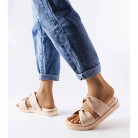 Papuci Beige Big Star LL274A122 bej 2