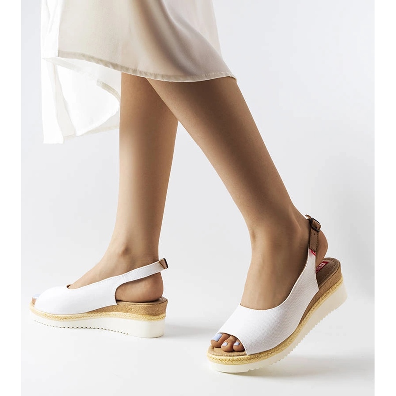 Sandale cu pană albe Big Star JJ276047 1