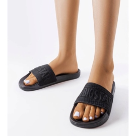 Papuci negri Big Star LL274A158 negru 1