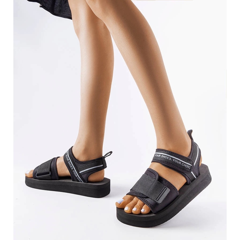 Sandale Big Star din spumă neagră LL274784 negru 1