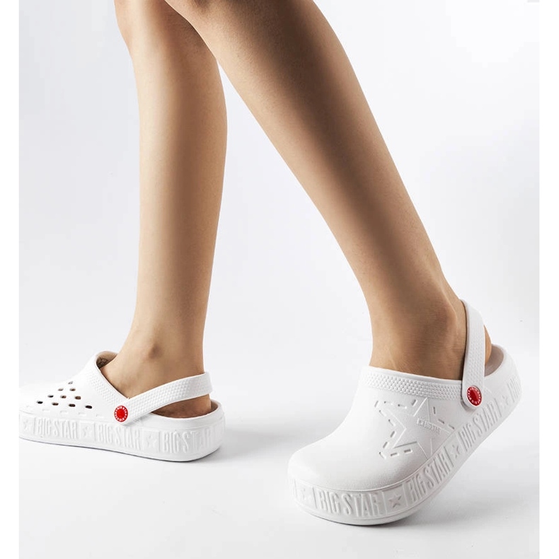 Big Star II275003 papuci albi 2