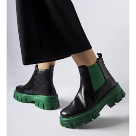 Botine masive Petronio negre și verzi negru 1