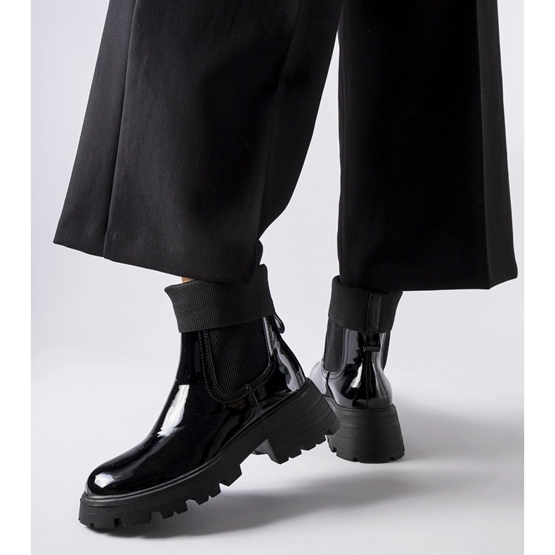 Cizme de muncitori slip-on negre Breolungi negru 1