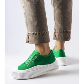 Tenisi verzi cu platformă Rina verde 1