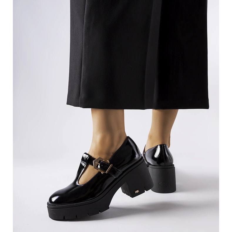 Pantofi negri Karino 4821/090-P NEGRU/NAPLAK 1