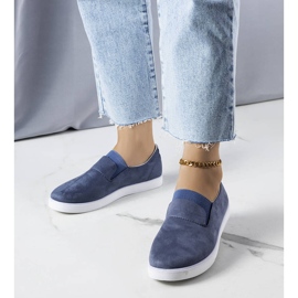 PA1 Tenisi albastri din piele intoarsa ecologica de la Jamal albastru 1