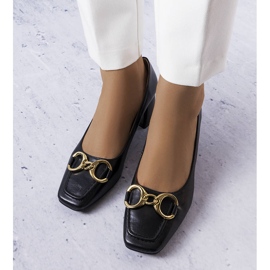 Pompe negre cu vârf pătrat de la Neufville negru 2