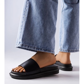 BM Papuci negri pe platforma Paquette negru 2