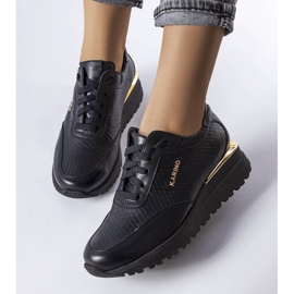 Tenisi Karino din piele neagra negru 1