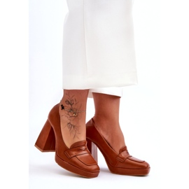 Sweet Shoes Pompe cu toc înalt Camel Alisa maro 2