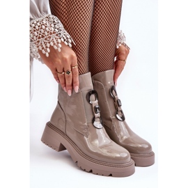 Cizme De Dama Lavete Cu Decoratie Bej S.Barski MR870-53 2 Cizme De Dama Lavete Cu Decoratie Bej S.Barski MR870-53 2