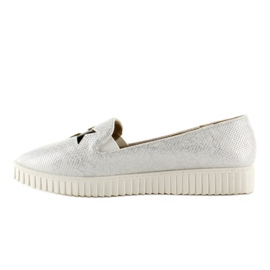 Adidași cu stele, talpă înaltă FE454 Bała alb negru gri 1 Adidași cu stele, talpă înaltă FE454 Bała alb negru gri 1