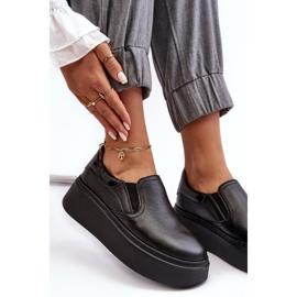 Lemar Manish Pantofi sport din piele pentru femei Lemar pe platformă negru 1 Lemar Manish Pantofi sport din piele pentru femei Lemar pe platformă negru 1