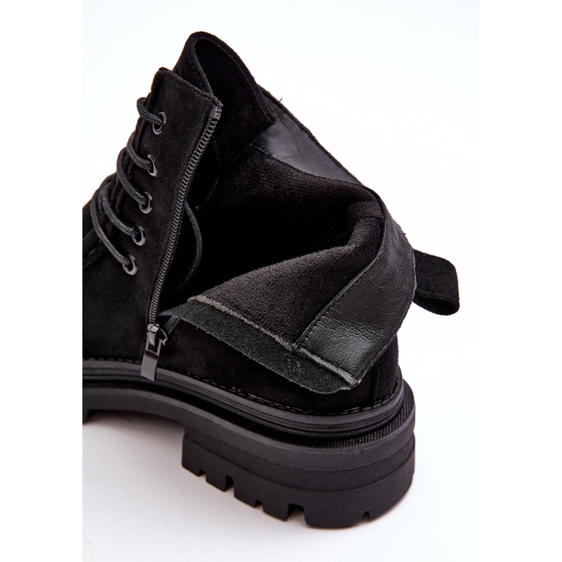 Botine de dama cu fermoar negru Apolosi 2