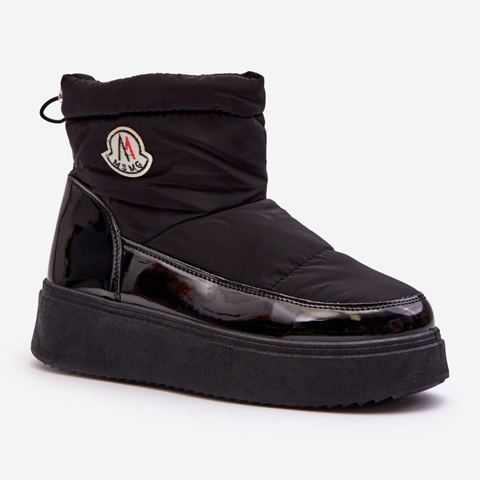 Cizme De Zapada Slip-On Dama Platforma Gattea Neagra negru 1