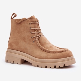 Botine de damă cu fermoar, bej închis Apolosi 1 Botine de damă cu fermoar, bej închis Apolosi 1