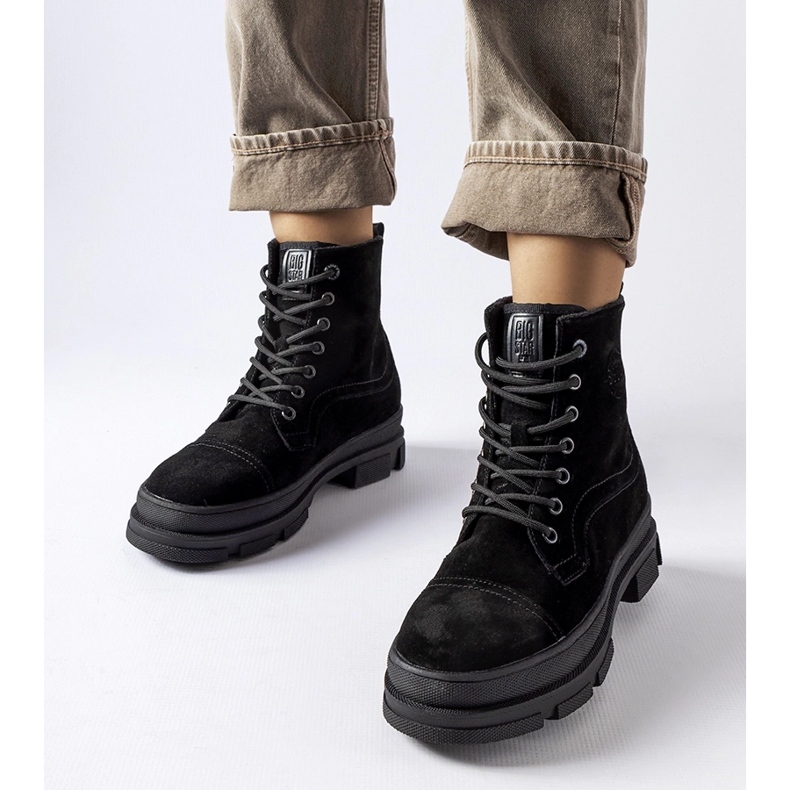 Lucrători din piele neagră Big Star KK274524 negru 1