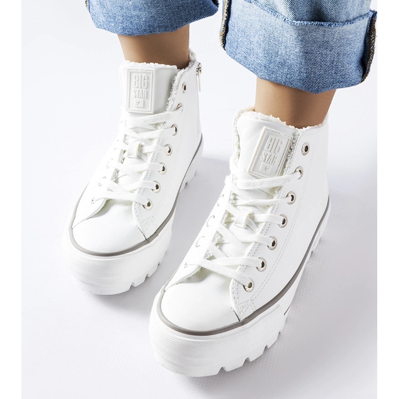 Tenisi albi înalți Big Star MM274037 Alb 1