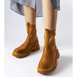 Cizme maro din piele intoarsa ecologica Big Star MM274541 1