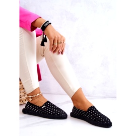 Espadrile De Damă Cu Buline Big Star JJ274867 Negru 3 Espadrile De Damă Cu Buline Big Star JJ274867 Negru 3