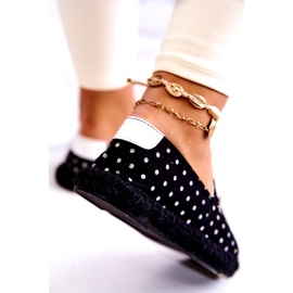 Espadrile De Damă Cu Buline Big Star JJ274867 Negru 2 Espadrile De Damă Cu Buline Big Star JJ274867 Negru 2