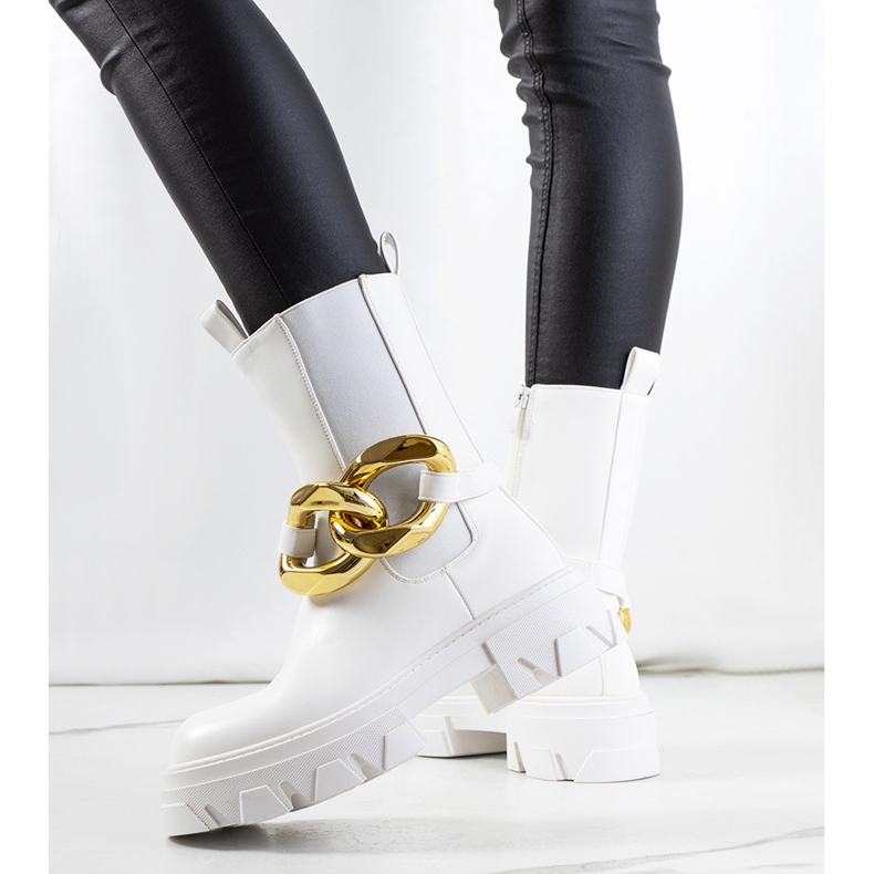 Cizme Croydon albe 1