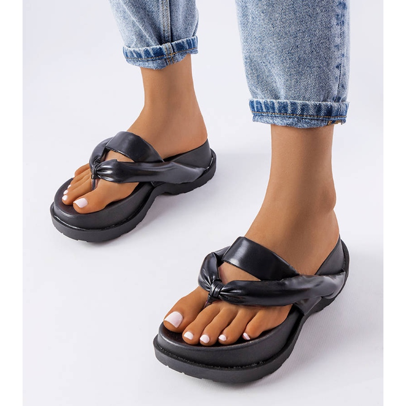 BM Sandale negre cu platformă de la Lachapelle negru 1