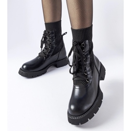 Tenisi negri ajurati marca Portico negru 1