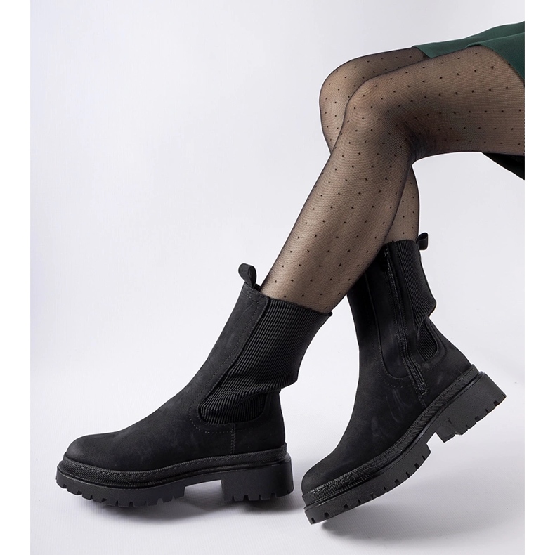 Cizme înalte Bernardo izolate negre negru 1