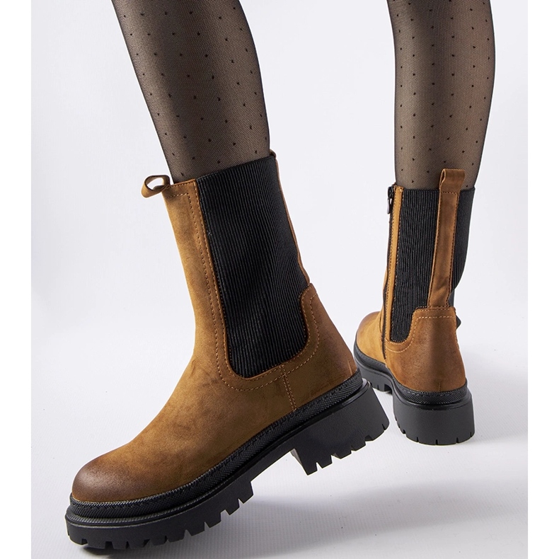 Cizme înalte izolate maro de la Bernardo 1