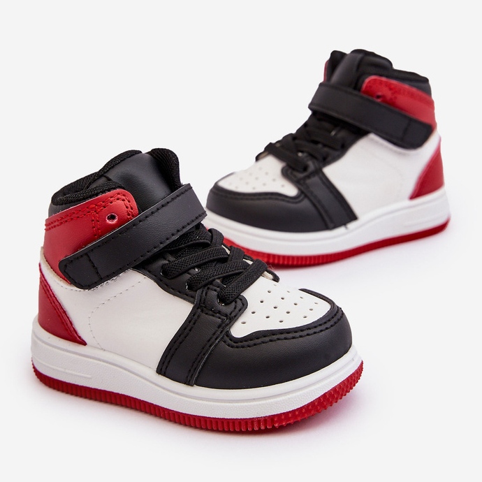 Pantofi sport înalți pentru copii alb și roșu Teredit 1 Pantofi sport înalți pentru copii alb și roșu Teredit 1