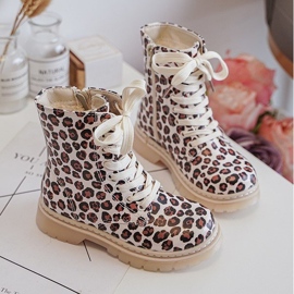 Botine izolate pentru copii cu fermoar, Dolida Bej si maro 1 Botine izolate pentru copii cu fermoar, Dolida Bej si maro 1