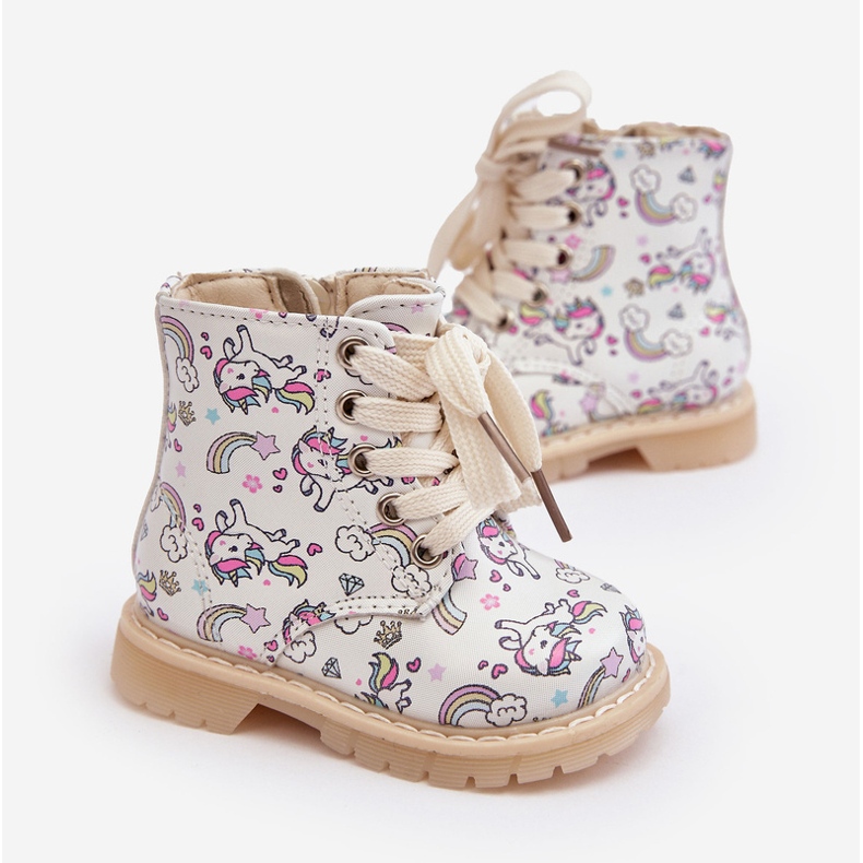 Botine izolate pentru copii cu fermoar, Bej Dolida 1