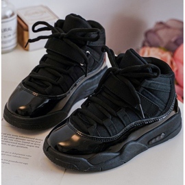 Pantofi sport cu sireturi pentru copii Darina Neagra negru 1