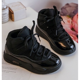 Pantofi sport cu sireturi pentru copii Darina Neagra negru 2