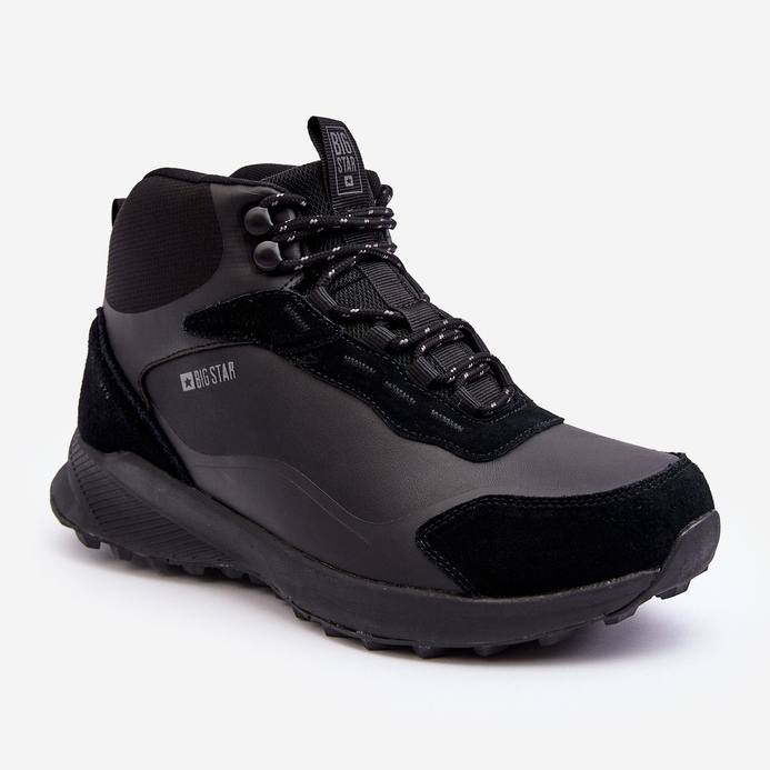 Pantofi de trekking izolați pentru bărbați, Black Big Star MM174334 negru 1