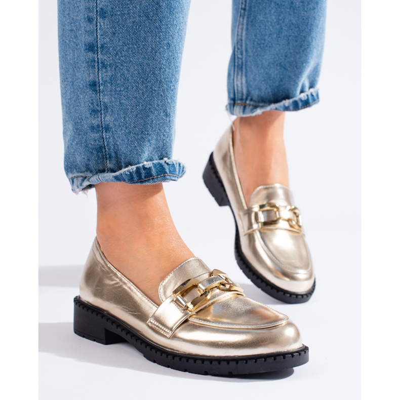 Pantofi de damă aurii Shelovet de aur 1