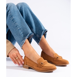 Lords de piele de cămilă pentru femei Shelovet maro 1