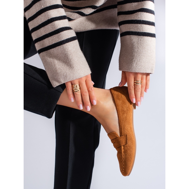 Confortabil femei cămilă Shelovet piele intoarsa lords maro 1