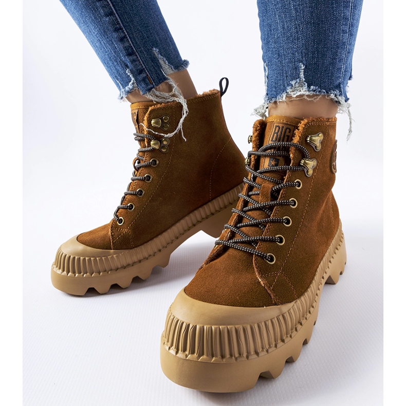 Lucrători din piele maro Big Star KK274520 2