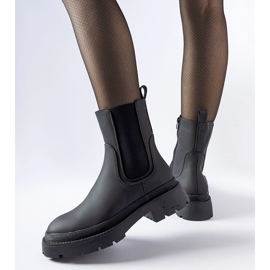 Botine negre masive izolate de la Banaudon negru 3