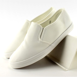 Adidași slip-on din material 1-98 Alb 1